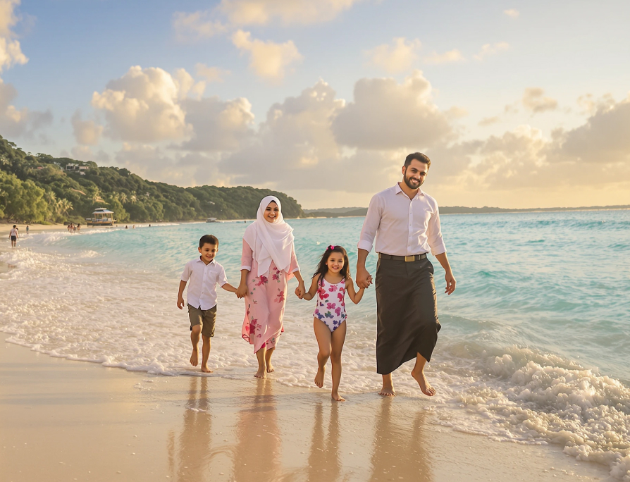 Famille en voyage halal avec TravelMuz